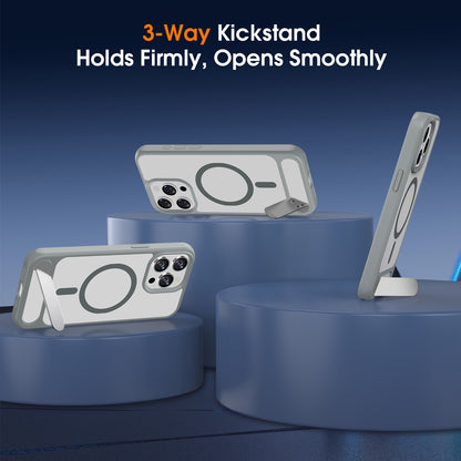 Case It IPhone 15 Pro MetalEase Metal Kickstand Soft Grip Matte Case