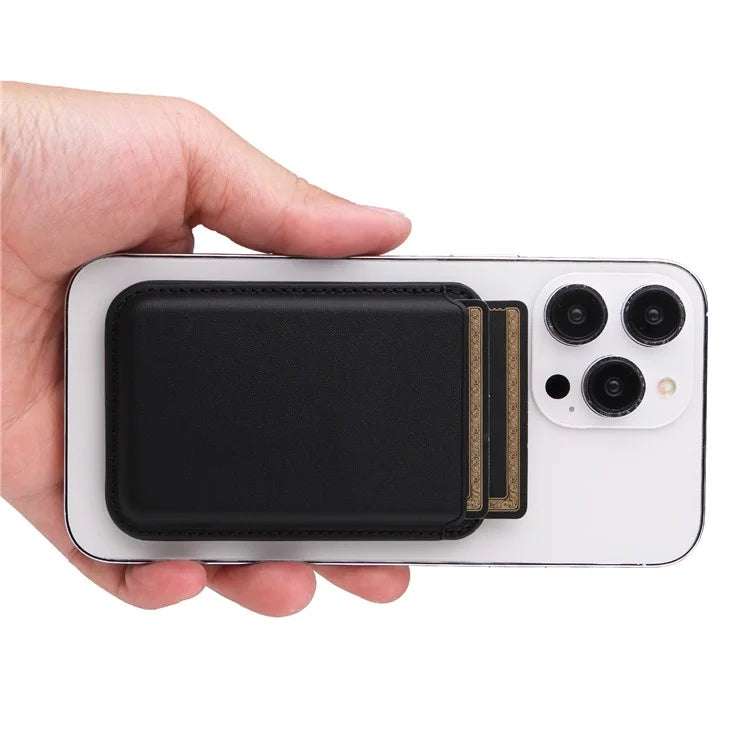 TASX G057 MagSafe Card Holder – PU Leather Back Attachment with Kickstand