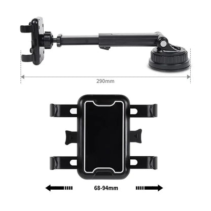 TASX X227 Universal Car Phone Holder – 360° Adjustable Mount with Clamp