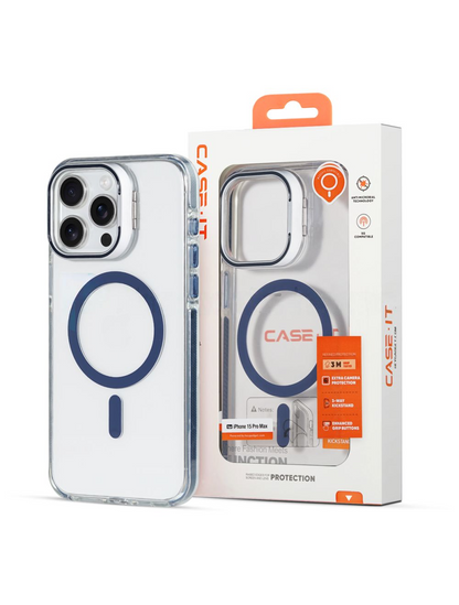 Case it IPhone 16 MagicCam Series Camera Ring Kickstand Transparent Case
