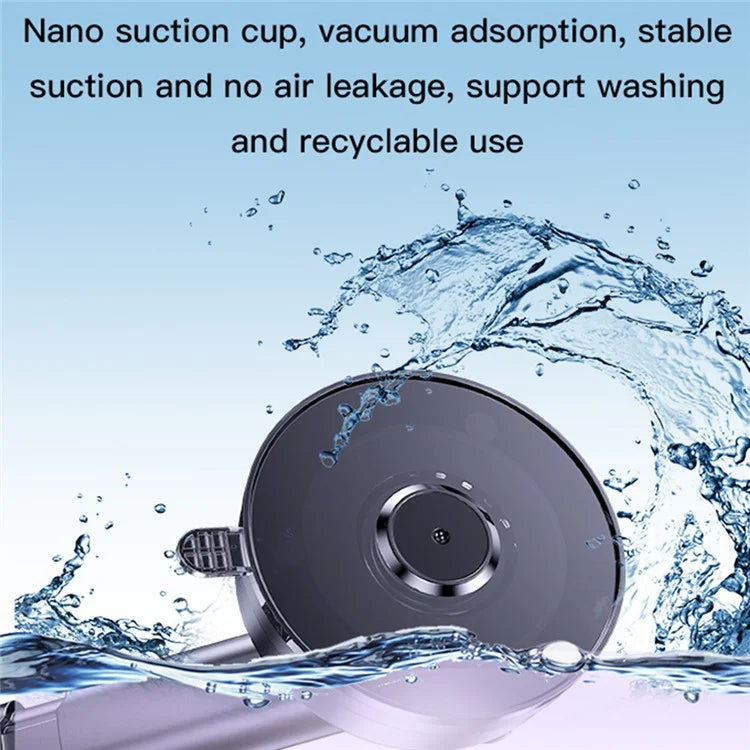 YESIDO C158 Ring-Shaped MagSafe Car Mount – Suction Cup Holder with Air Outlet Clip