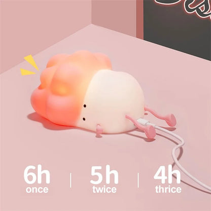 TASX K1110 Cute Cabbage Night Light with Phone Holder & Timer