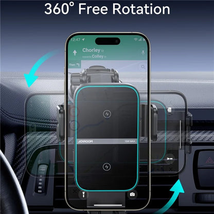 JOYROOM 15W Dual Coil Dashboard Wireless Car Charger LED Light JR-ZS246S