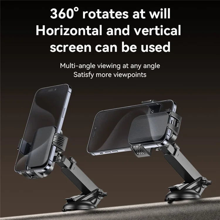 TASX C267 Suction Press Car Phone Mount – 360° Rotation