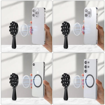 TASX Magnetic Suction Phone Holder Silicone Non Slip Suction Cup Phone Mount