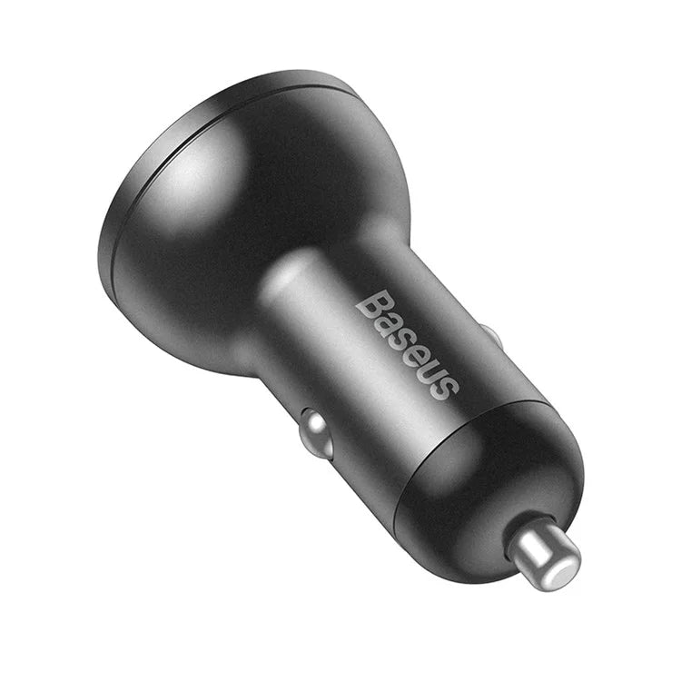 BASEUS 24W Dual USB Car Charger – 4.8A Quick Charge Adapter with Digital Display