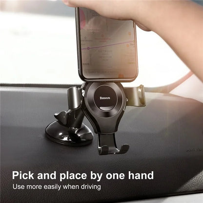 BASEUS Universal Gravity Car Phone Mount – Dashboard Stand Holder