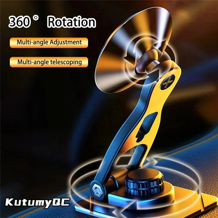 TASX CA5 Car Suspension Magnetic Phone Holder - 360° Rotatable Adhesive Mount