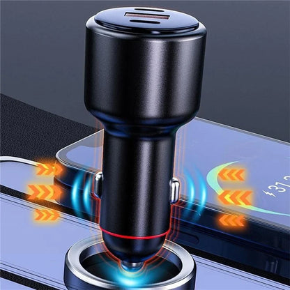 TASX Fast Charging Car Charger PD 100W + PD 30W Aluminum Alloy Adapter