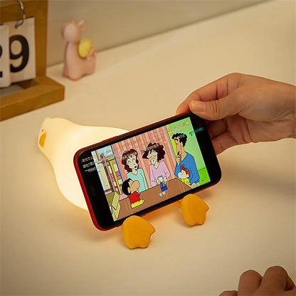 TASX Soft Silicone Duck Night Lamp with Touch Sensor and Timer