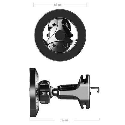 TASX O-shaped Base Car Phone Holder – N52 Magnet, MagSafe Air Vent Mount