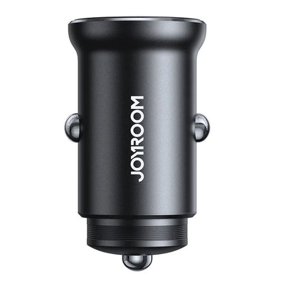 JOYROOM CCN06 Mini 30W Dual Type-C Aluminum Alloy Car Charger PD Fast Charging Adapter