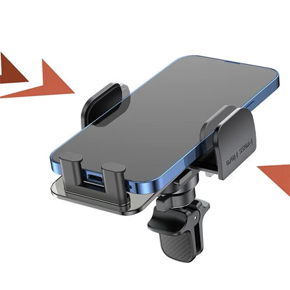 YESIDO C163 Car Phone Holder – Air Outlet Mount with Transparent Panel