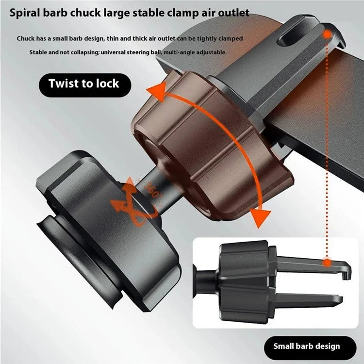 DUDAO F8Max Car Phone Holder – 360° Rotating Air Vent Mount