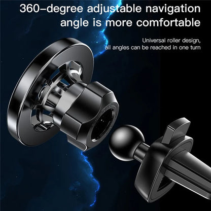YESIDO C158 Ring-Shaped MagSafe Car Mount – Suction Cup Holder with Air Outlet Clip
