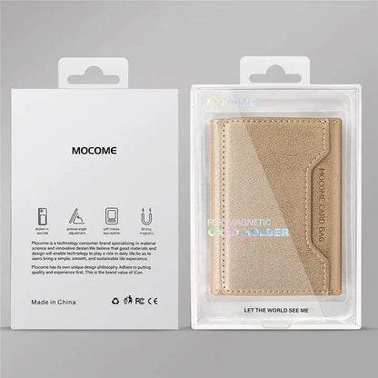 MOCOME RFID Blocking Phone Card Holder – MagSafe PU Leather Wallet