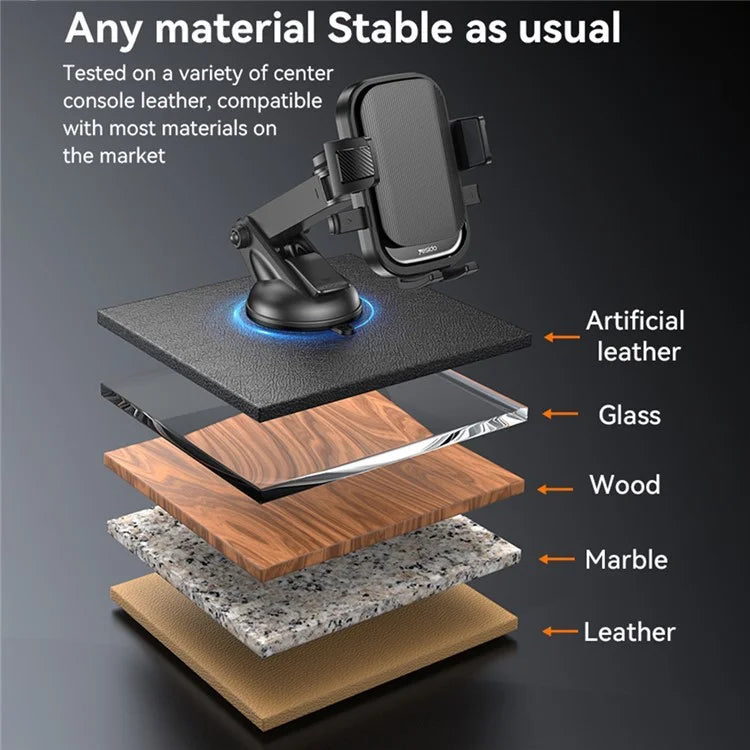 TASX C267 Suction Press Car Phone Mount – 360° Rotation