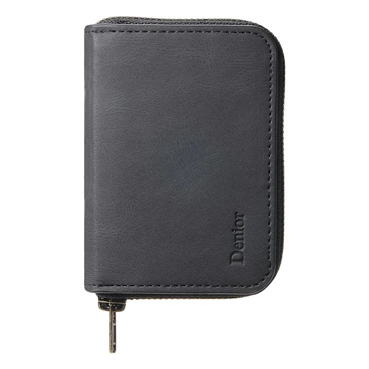 DENIOR V17 Zipper Card Case – MagSafe-Compatible Leather Phone Card Holder & Stand