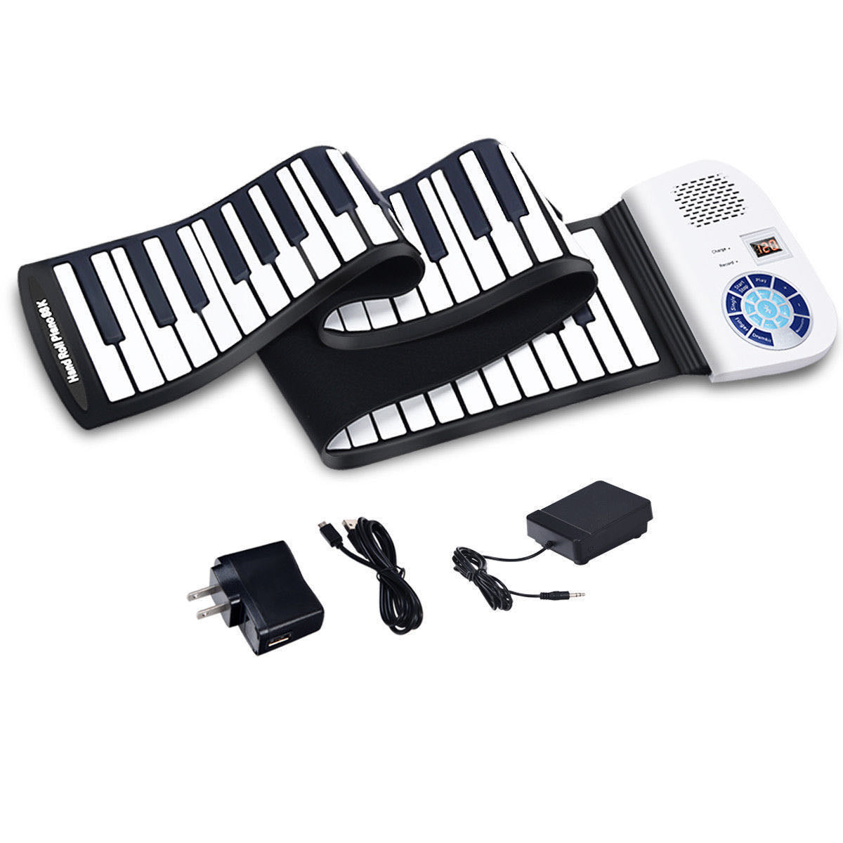 TASX Hand Roll Piano Pads Flexible Battery USB Powered (88 Keys)