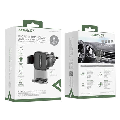 ACEFAST D25 Car Phone Holder – Air Vent Mount, 360° Rotation, Press-Type Stand