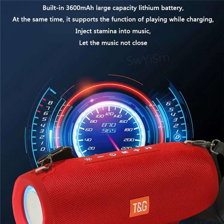 T&G TG322 20W Portable Bluetooth Speaker with RGB Light & Waterproof Design