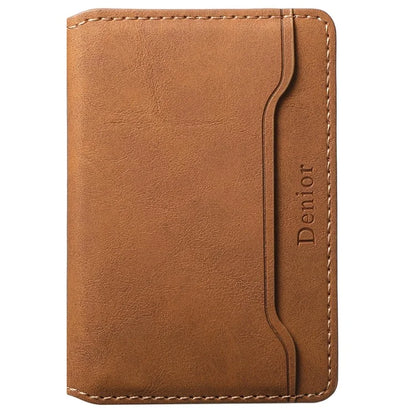 TASX D20 Retro Leather Card Holder – MagSafe-Compatible Back Case Attachment