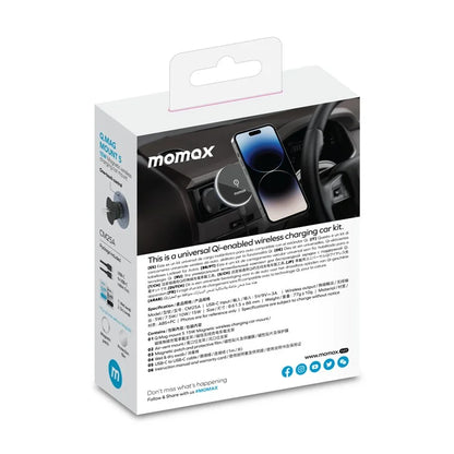 MOMAX CM25A MagSafe Wireless Car Air Vent Phone Charging Holder