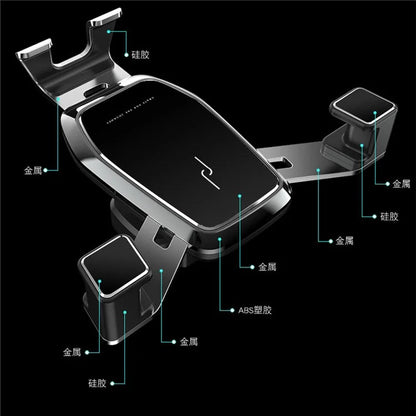 TASX M1 Universal Car Phone Holder – Air Outlet Gravity Mount with Rotatable Metal Bracket