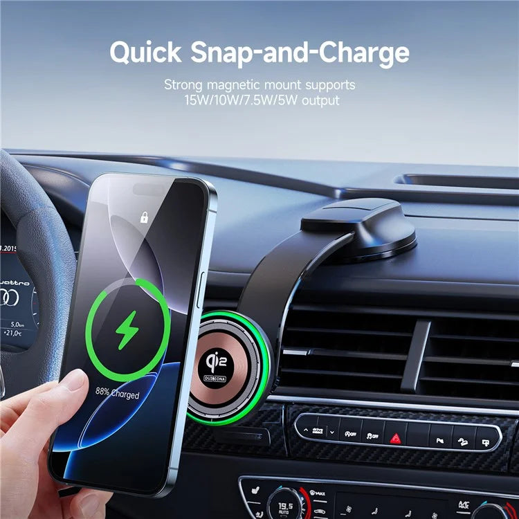 DUZZONA V5 Pro 15W Car Magnetic Wireless Charging Phone Holder (Qi2 Certified)