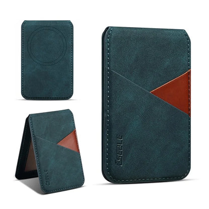ESEBLE MagSafe-Compatible RFID Blocking Card Holder – Leather Phone Wallet with Kickstand