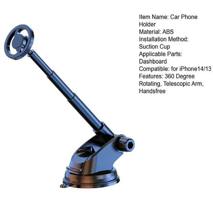 TASX Q33 Dashboard & Windscreen Mount – Suction Cup Telescopic MagSafe Holder