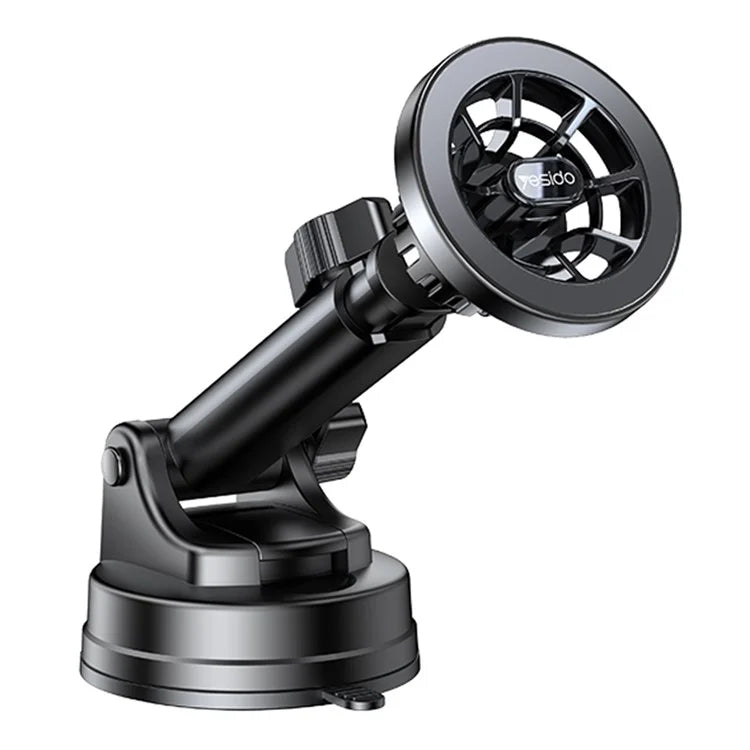 YESIDO C158 Ring-Shaped MagSafe Car Mount – Suction Cup Holder with Air Outlet Clip