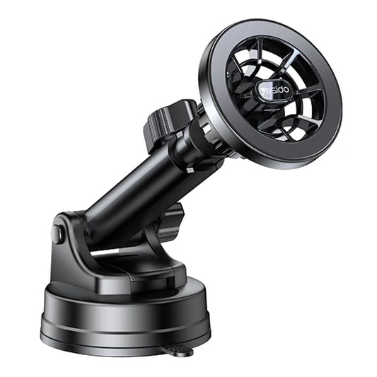 YESIDO C158 Ring-Shaped MagSafe Car Mount – Suction Cup Holder with Air Outlet Clip