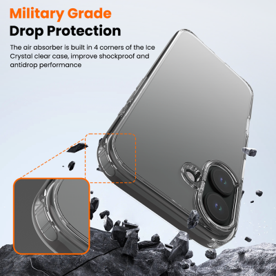 REDEFINE Ice-Transparent Anti-Fall Case for iPhone 17