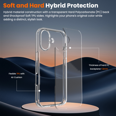 REDEFINE Ice-Transparent Anti-Fall Case for iPhone 17