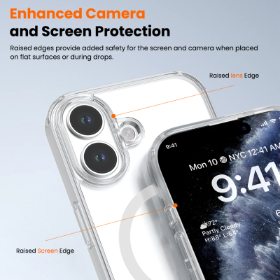 REDEFINE Ice-Transparent Magnetic Anti-Fall Case for iPhone 17 | MagSafe Clear Cover 6.6ft Protection